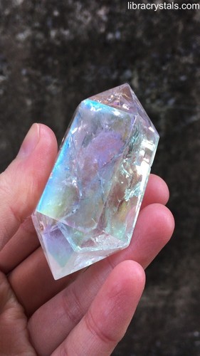 Angelic Frosty White DT Double Terminated Quartz Point Wand 2.5in - Picture 3 of 8