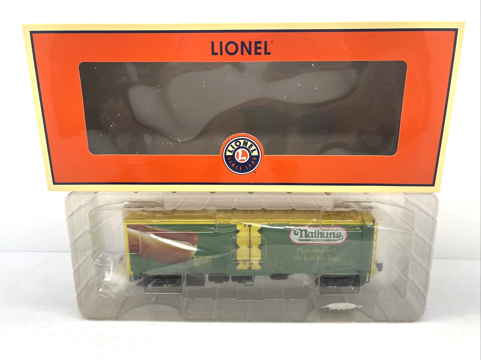 Lionel 6-58567 NLOE Nathan’s HotDogs Steel-Sided Reefer #83131 O New Club Nathan