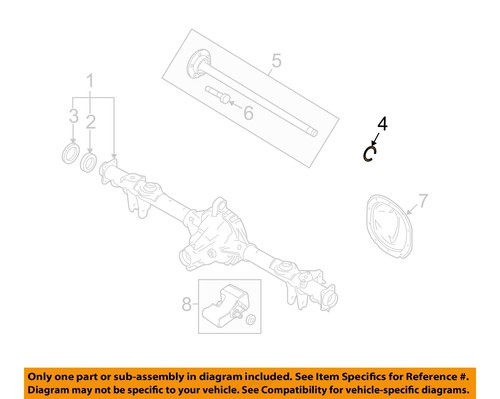 FORD OEM 05-14 Mustang Axle Differential-Rear-Inner Seal E9AZ4A332A - Picture 1 of 2