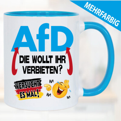 Tasse AFD Sprüche Weidel Partei Verbot Lustig Ha Ha Ha