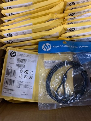 NEW LOT OF 2 HP PC Notebook Laptop Projector Security Keyed Cable Lock T1A62AA