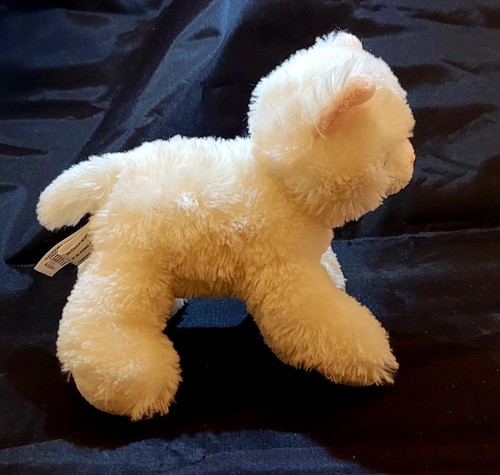 Aurora Sugar White Cat Blue Eyes 6in Plush Kitty Kitten Animal Stuffed Toy - Picture 3 of 10