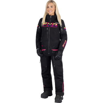 FXR Snowmobile Womens Maverick F.A.S.T. Insulated Mono - Black/Neon Fusion