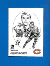 1986-87 KRAFT DRAWING #39 BRIAN SKRUDLAND ROOKIE RC BLUE BACK MONTREAL CANADIENS