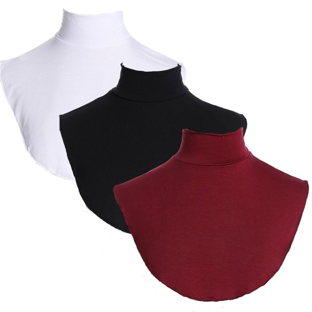 High Neck Cover Modal Fake Collar Turtleneck High Collars Ramadan Hijab  Cover