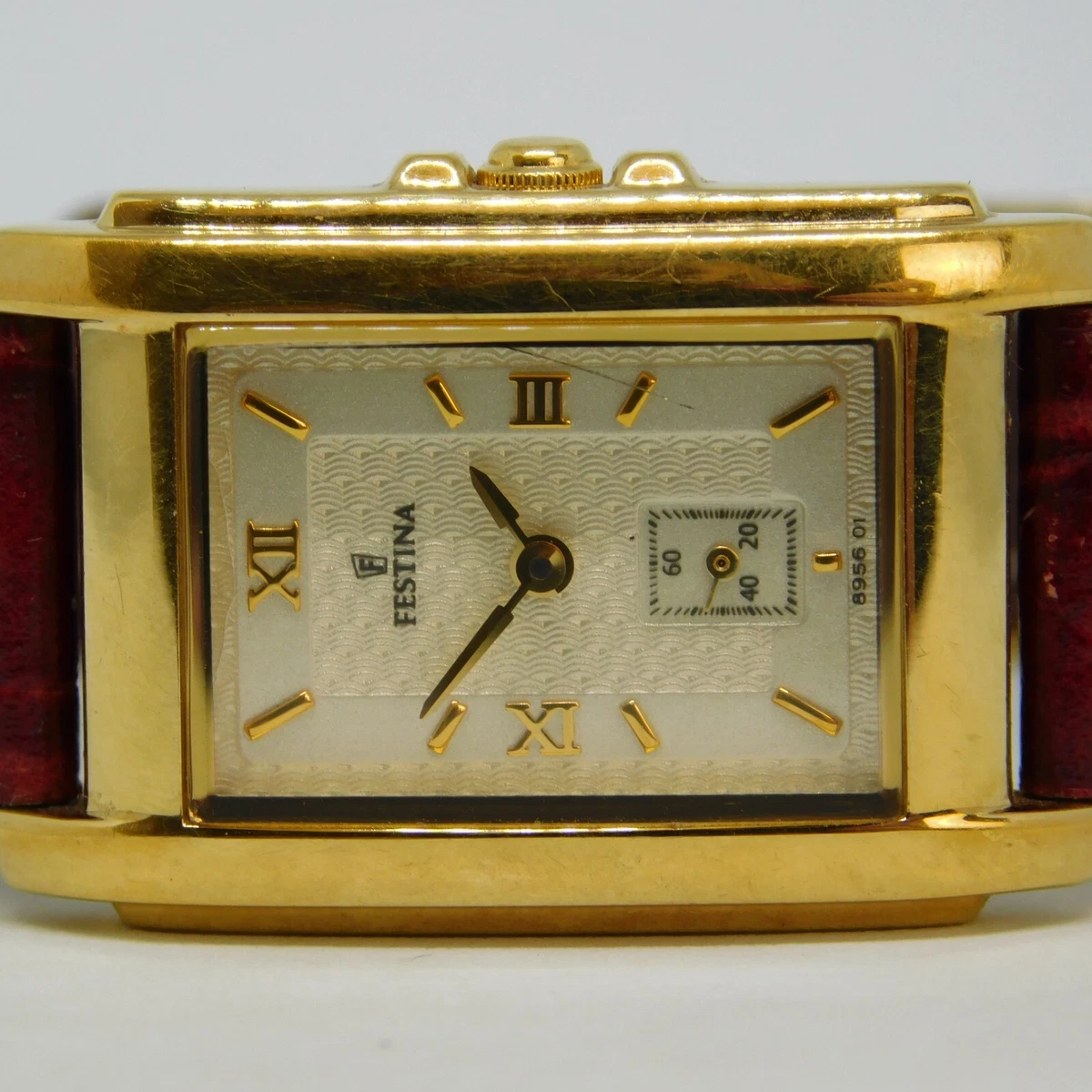 Festina 8956 Gold Plated Genuine Leather Quartz Analog Analog Women s Watch