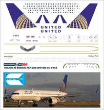 1/144 PAS-DECALS Boeing 757-200-10 United EASTERN EXPRESS