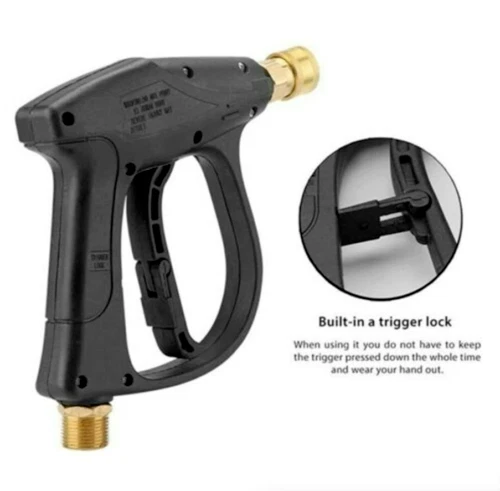 1/4" High Pressure Washer Gun 4000 PSI Car Wash Foam Spray Short Wand w/ Nozzle - Picture 12 of 13