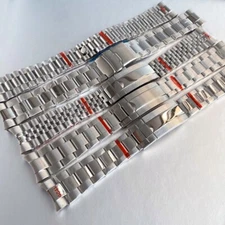 20mm 316L Steel Solid Jubilee Bracelet Fit 40mm Sub President Oyster Mens Watch