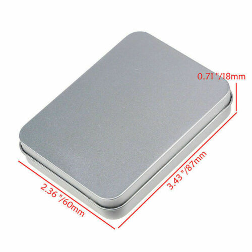Scatole Vuote Latta Piccola Scatola Deposito in Metallo Gioielli Argento Chiavi Monete Flip Organizer - Foto 7 di 10