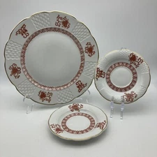3 RARE Vista Alegre Portugal for Mottahedeh Dinner Plate & Appetizer Plates