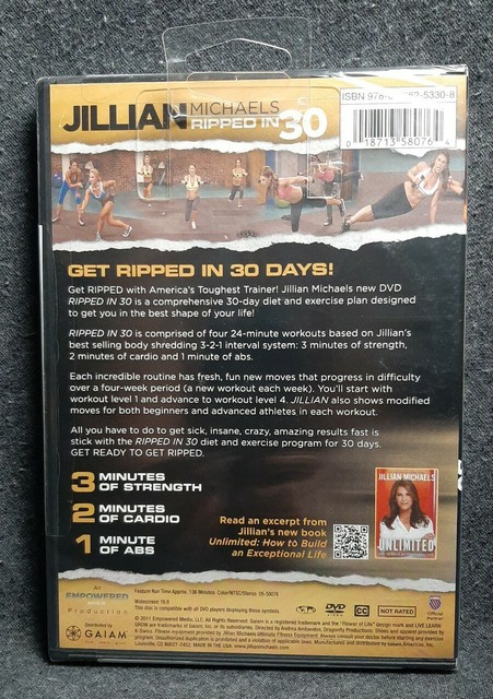 Jillian Michaels: Ripped in 30 (DVD, 2011) *New Sealed | eBay