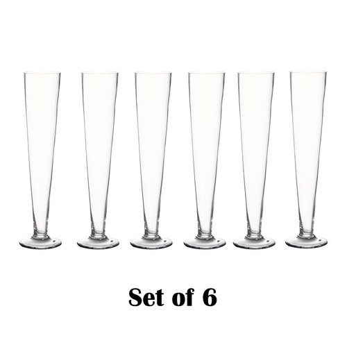 Sets of 6, Clear Trumpet Vases, 24 Height. (6, 24) eBay