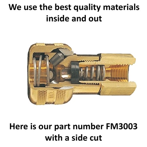 3/8 Male NPT 1/4 Quick Connect Coupler Brass Air Hose Fittings Compressor MIL M - Picture 5 of 7