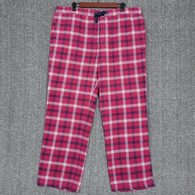 Crew Clothing Company Pajama Pants Mens XL Red Plaid Flannel