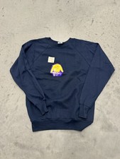 Vintage 1980s Panill Crewneck Raglan Sweatshirt NWT Pullover Navy Blue Size Med