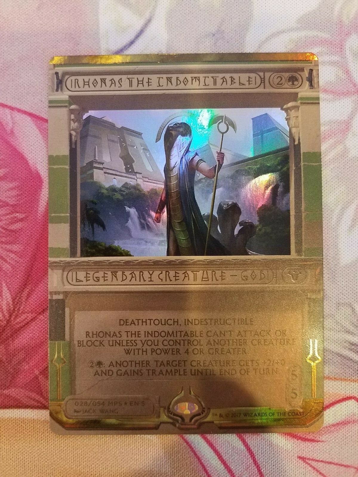 MTG Rhonas the Indomitable Amonkhet Invocation LP Foil MTG Rhonas the Indomitable Amonkhet Invocation LP Foil
