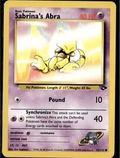 Sabrina's Abra (93) 093/132 Common Gym Challenge Pokemon TCG - NM