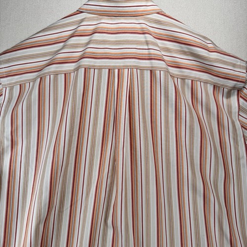 Eddie Bauer Cotton Dress Shirt L Tall Men's Relaxed Fit Wrinkle Resistant Stripe - Picture 7 of 7