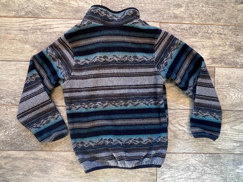 Cinch Fleece Sweatshirt Pullover Jacket size Small 6 8 Snap Aztec Western Youth - Picture 8 of 8