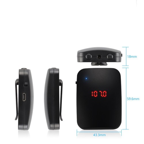1 Set Für Vortrag Mikrofonsender Mini-Größe Kabelloses Headset Lavalier-Mikrofon - Bild 7 von 12
