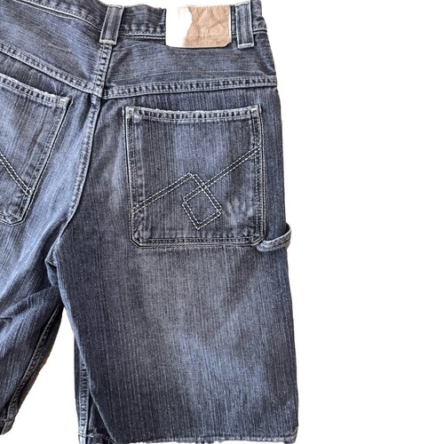 Vtg Jnco Premium Cooper Carpenter Denim Shorts Baggy Skater Rave Y2K SZ 14 - Picture 8 of 15