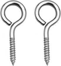 40 Pcs Stainless Steel Screw Eyes Screw Hooks, 2 Inch Heavy Duty Eye Bolts, O...