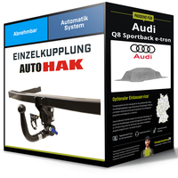 Abnehmbare AnhäNgerkupplung für Audi Q8 Sportback E-Tron 22- Typ GET Auto Hak