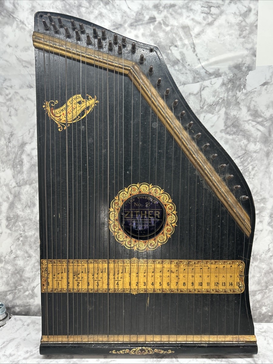 Antique The Columbia No. 2 1/4 Zither By Phonoharp *For Parts