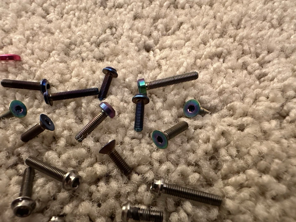 Miscellaneous Titanium Screws Top Hat/Flat Head - Oil Slick / Titanium Color - Image 4 of 4