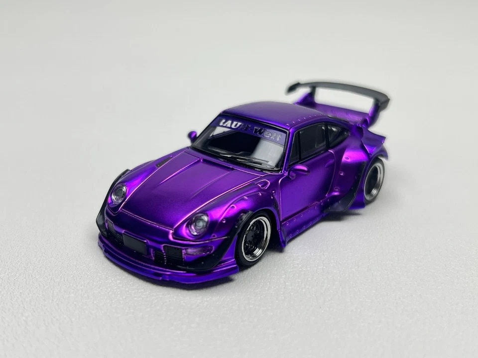 RARO!!! Modelo de coche diecast edición Malasia modelo 1/64 Porsche RWB 993 TMCS2025 Foto 2 de 4