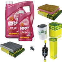 Mann Inspektionspaket 6L Mannol Energy Ultra JP 5W-20 FüR Ford Fusion 1.6