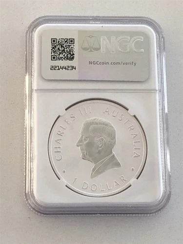 2024 P125 AUSTRALIA KING CHARLES SILVER DOLLAR NGC MS 70 BEAUTIFUL 1 OZ SILVER