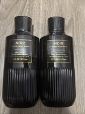 2 Bath  Body Works NOIR Mens Collection 3-In-1 Hair Face  Body Wash 10 Oz Each
