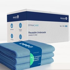 Dynarex DynaCare Incontinence Bed Pads, Reusable Washable Underpads, 24" x 36"
