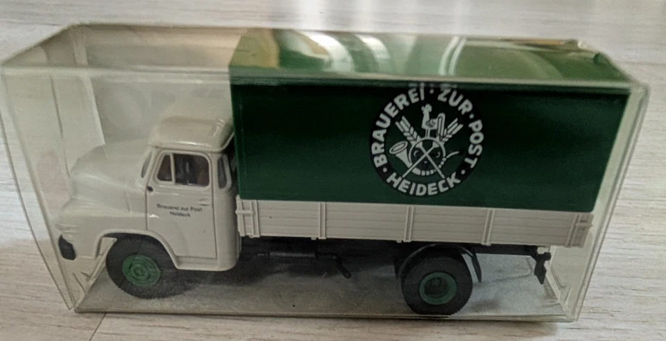 MAN Kurzhauber 635 LKW Postbrauerei Heideck 1:87 H0 Brekina in OVP 010461