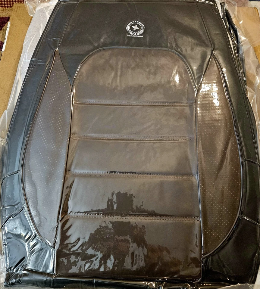 Fundas de asiento de cuero para Honda Pilot 2016-2025. Café transpirable/marrón nuevo. Foto 3 de 4