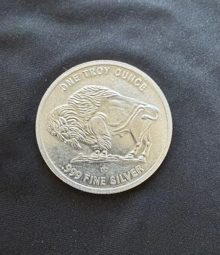 1 Troy oz Silver Buffalo/Indian Round .999 Fine Brilliant  Uncirculated