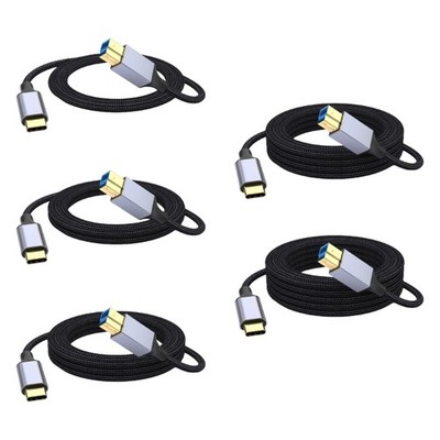 USB C To USB B Fast Charging Data Data Cable For External Storage Printers