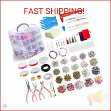 Jewelry Making Kit, 1960 pcs, Supplies Includes Beads, Instructions, Findings, W