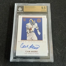 Cam Akers #16/75 2020 Panini Encased Rookie Endorsements Auto #RECA BGS 9.5
