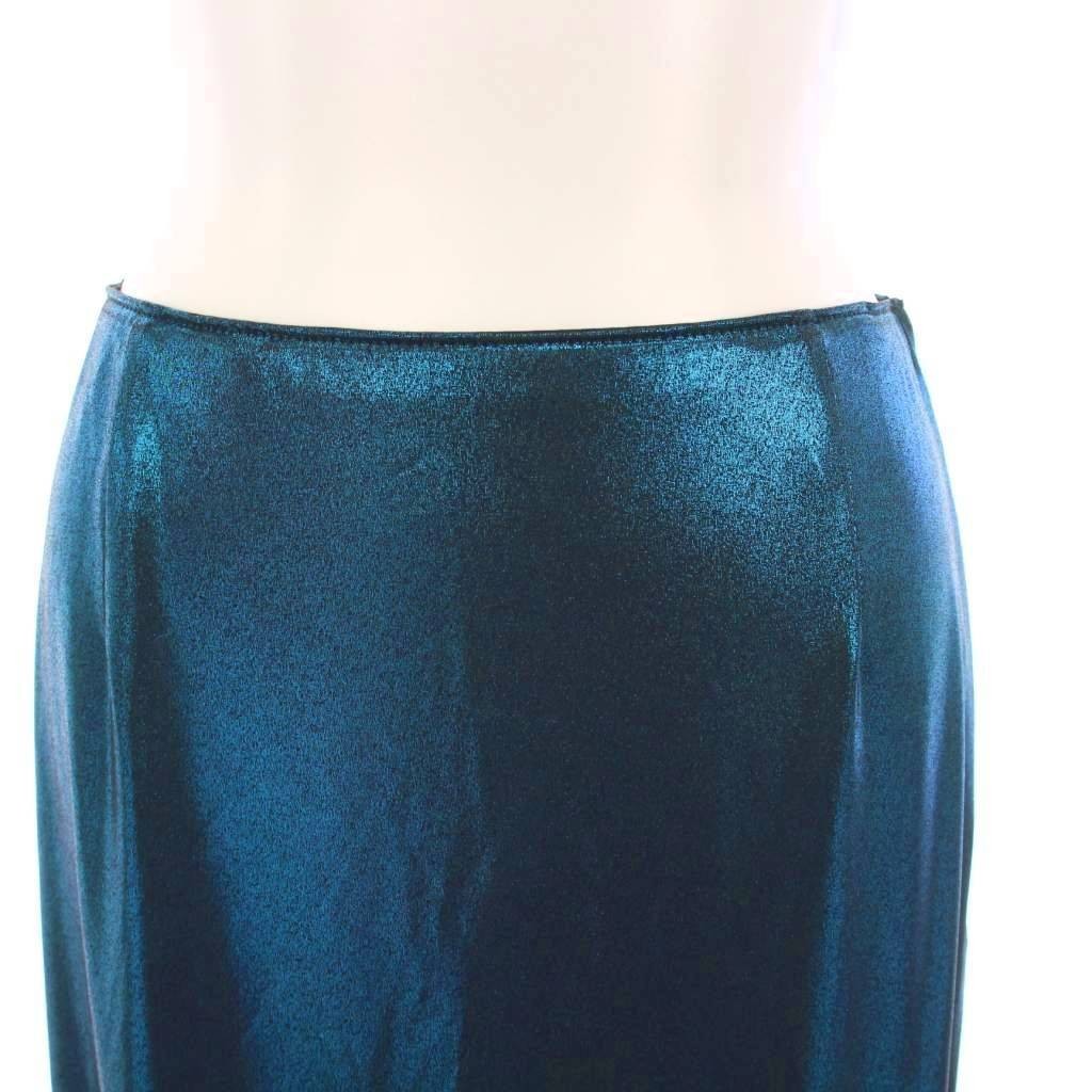 Ameri VINTAGE 23SS Long Glitter Pencil Skirt Blue… - image 4