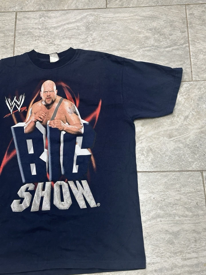 Camiseta de lucha libre WWE The Big Show 2009 marrón para hombre talla grande de colección Y2K Foto 3 de 4
