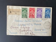 Vatican - Série 4 Val. sur Lettre Recommandée 1939