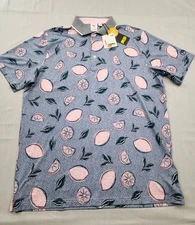 NEW Puma Golf MATTR x Arnold Palmer Pink Lemonade Polo Shirt Mens Large $90