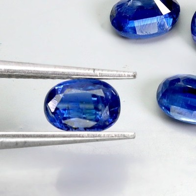 Kyanite Bleue Naturelle Du Népal – 7 X 5 Mm, 0.90 Carats, Non Traitée, RARE