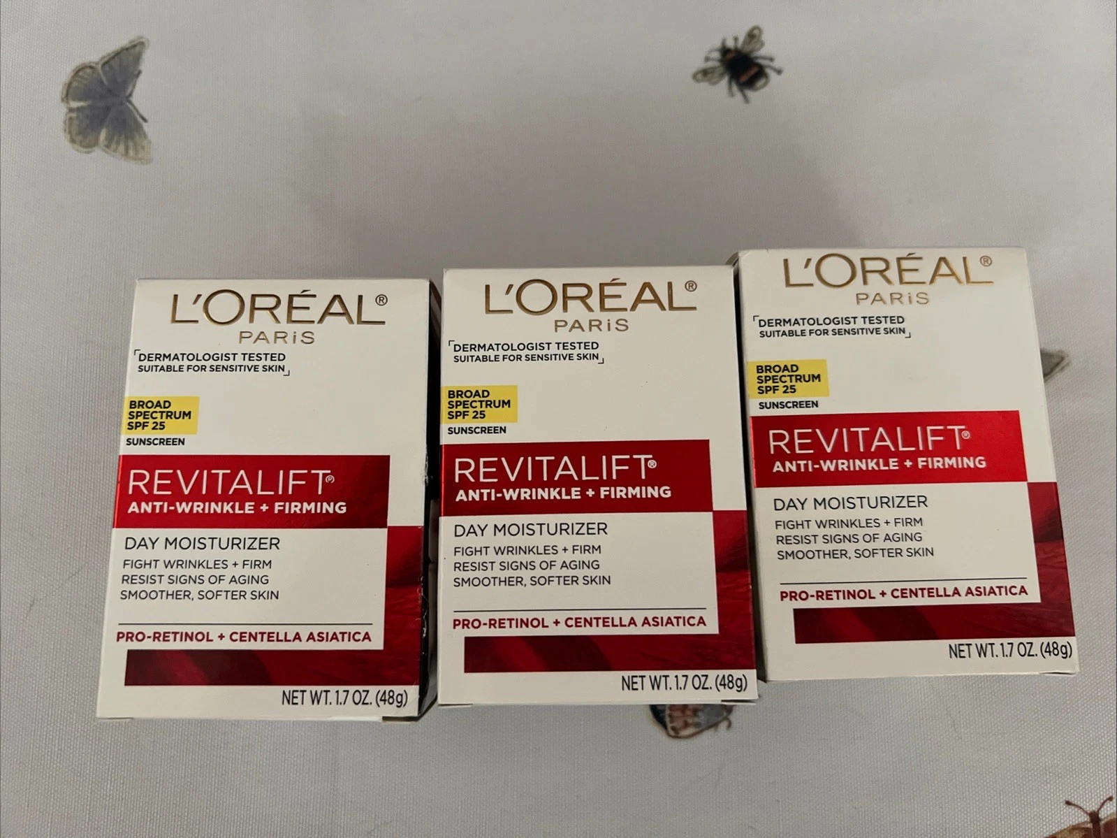 3x L'Oréal Revitalift Anti-Wrinkle Firming Day Cream SPF 25 1.7 oz Moisturizer