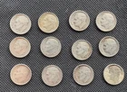 Lot of (12) 90% silver Roosevelt Dimes 1950 PDS-1953PDS