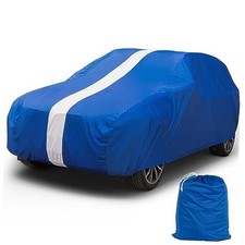 Indoor Car Cover Soft Stretch Dustproof SUV 188-198 Inches SUV Blue-Upgraded