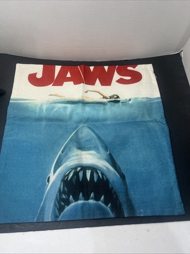 New Jaws Pillow Case 17x17 - Picture 2 of 2